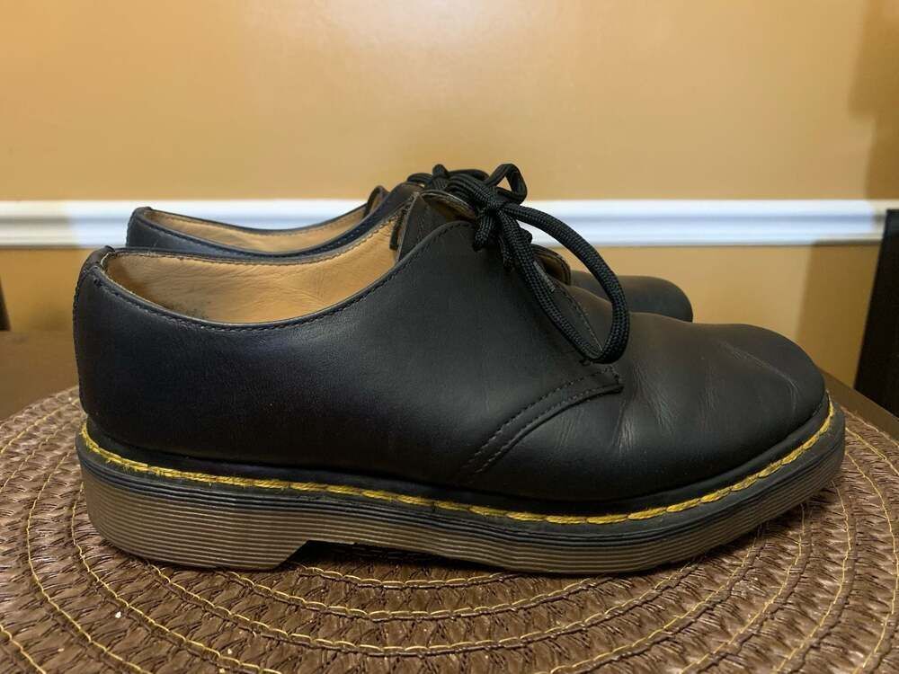 Dr. Martens 1461 Made in England Black Leather 3-Eye Oxford Shoes Vtg
